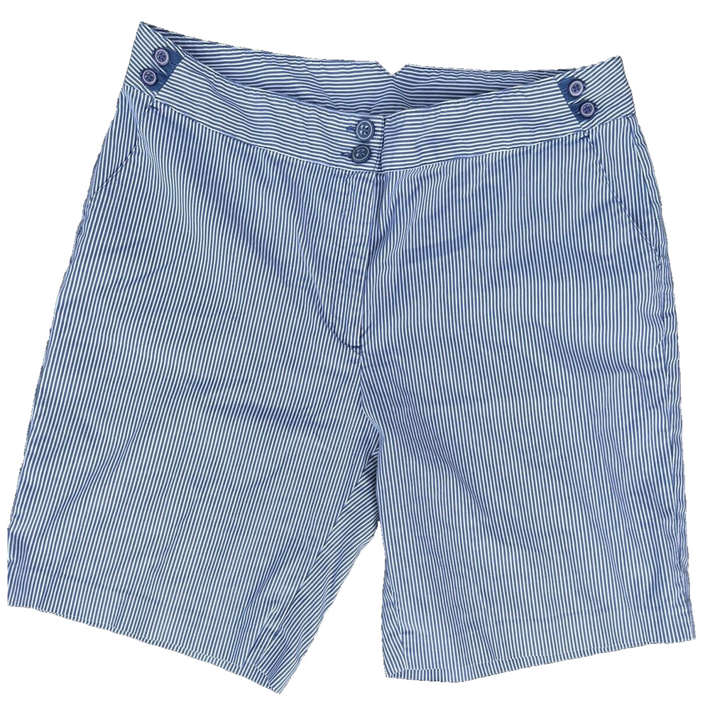 EP Pro Golf Shorts Women Blue & White Size 14 Cotton Blend A000321